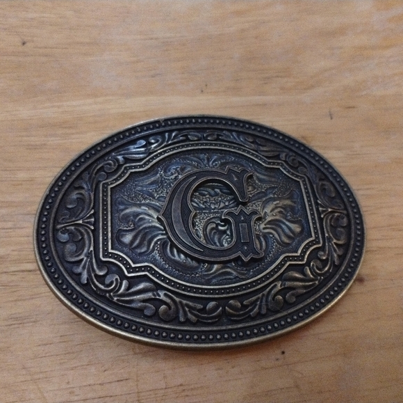New Men's Initials Letter G Monogram Belt Buckle - Picture 1 of 2